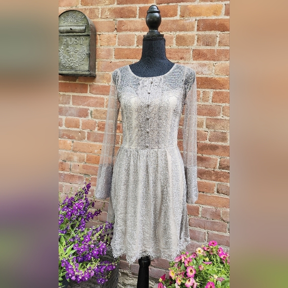Stunning Long Sleeve Grey Soiéblu Dress - Picture 1 of 7